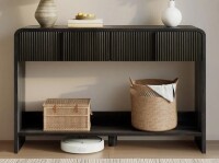 Willa Arlo Interiors Dulane 45" Modern Farmhouse Console Table With 2 Drawers, Black New Open Box $399