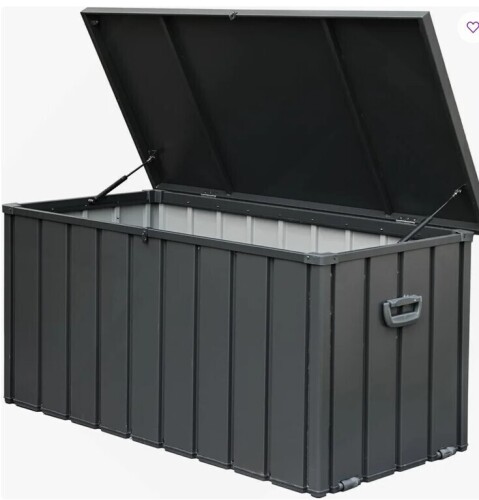 Latitude Run 160 Gallon Outdoor Storage Deck Box Waterproof, Large Patio Storage Bin for Outside Cushions, Throw Pillows, Garden Tools, Lockable New in Box $399