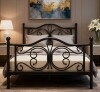 Charlton Home Full Metal Platform Bed with Butterfly-style headboard and Footboard, Under-Bed Storage, Easy Assembly, Black New Shelf Pull $399
