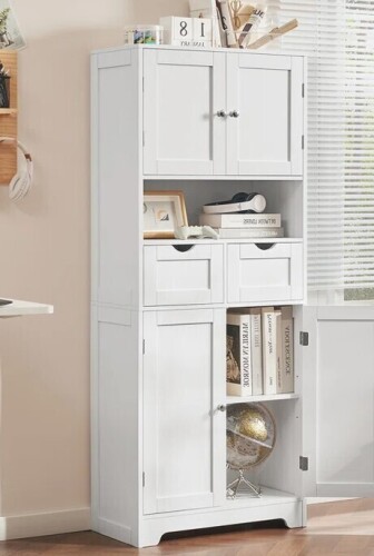 Winston Porter Maydelle Storage Cabinet, Bathroom Storage Cabinet With 2 Cabinet New in Box $399