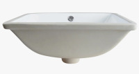 DeerValley Ursa Undermount Bathroom Sink 18" X 13" Rectangular Vitreous China with Overflow DV-1U306 New In Box $399