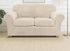 Mercer41 Soft Velvet Plush 3 Piece Stretch Loveseat Sofa Slipcover for 2 Cushion Couch Machine Washable $89