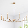 August Grove&reg; 8-Light 43.7" Wide Dimmable Modern Farmhouse Candle Style Chandelier New In Box $599