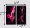 Latitude Run&reg; Pink And Black Chromatic Breakers I - Fractals Wall Art Set of 2 Piece, 32" H x 32" W New In Box $199