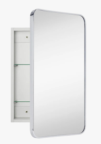 Ebern Designs Garnes Recessed or Surface Mount Framed Medicine Cabinet with Adjustable Shelves New In Box $299