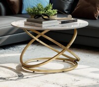 Willa Arlo&trade; Interiors Reepham Modern Design Marble Coffee Table for Living Room New in Box $299