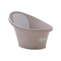 Shnuggle Newborn Baby Bath | Built in Support Bump and Soft Backrest | Suitable from Newborn | Bath Seat Support Includes Plug | Taupe New $99
