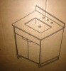 CosmoLiving Leona 24" Bathroom Vanity with Top in Gray with Silver Metal, New in Box $799 - 2
