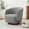 Wade Logan Caysey Boucle Swivel Accent Chair, Light Gray, New $799