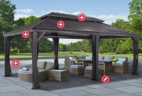 Sojag Messina Galvanized Steel Roof Gazebo - 12 ft. x 20 ft. (2 Boxes) May Be Incomplete New in Box $3299