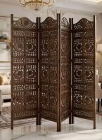 Benjara 4-Panel Sun and Moon Room Divider (Model BM34821) New in Box $499