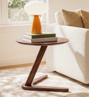 AllMidern Healey Solid Wood Round C-Table End Table New In Box $299
