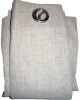 Ebern Designs 100% Blackout Linen Curtains for Bedroom, Burlap Linen Drapes with Thermal Insulated Grey Liner Grommet Noise Reducing Window Panels for Living room, 2 Panels, 52" W x 90" L $89 - 2