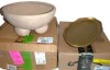 Birch Lane 14'' W X 7.5'' D X 2'' H Metal Tray / Joss & Main Cole and Grey Ceramic Dark Gray Large Decorative Bowl with Brown Accents and Three Round Legs New In Box Assorted $199 - 3