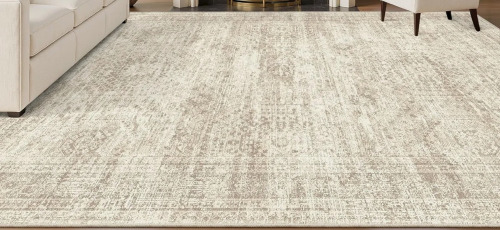 Bungalow Rose 8' x 10' Washable Rug, Distressed Persian Rug for Living Room, Stain Resistant Abstract Area Rug New $299