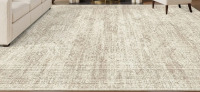 Bungalow Rose 8' x 10' Washable Rug, Distressed Persian Rug for Living Room, Stain Resistant Abstract Area Rug New $299