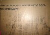 Christopher Knight Home Galea Wood Patio Outdoor 3 Seater Sofa Teak Finish Wood with Beige Cushion New in Box $1299 - 2