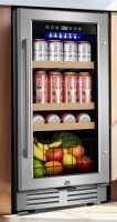 Nipus 15 Inch Beverage Refrigerator - 130 Can Built-In/Freestanding Beverage Cooler, Beer & Drink Fridge with Metal Basket, Reversible Glass Door New in Box $899