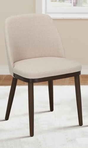 Corrigan Studio Modern Compact Fabric Upholstered Dining Chair ,with Solid Wood Legs, Ergonomic Curved Back, Easy Assembly New in Box $299