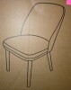 Corrigan Studio Modern Compact Fabric Upholstered Dining Chair ,with Solid Wood Legs, Ergonomic Curved Back, Easy Assembly New in Box $299 - 2