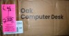 Bay Isle Home 55.1" Computer Desk With Drawer, Rattan Home Office Desks With Storage Cabinet in Box $499 - 2