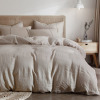 HYPREST Kinge Size 3-Piece Set 100% French Linen Duvet Cover & Sham Set with Hidden Zipper and Corner Ties New $299