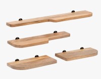 AllModern Valetta Solid Wood Wall Mounted Floating Display Shelves (Set of 4) New In Box $299