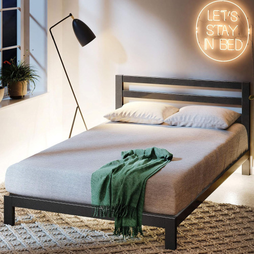Zinus Arnav Metal Platform Bed Frame with Headboard/Wood Slat Support/No Box Spring Needed/Easy Assembly, Twin New Open Box $199