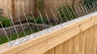 Bird-X Stainless Bird Spikes 8-Inch Extra-Wide, 2 Ft Strips, 100 Feet | Stainless Steel, Flexible Polycarbonate, Pigeons and Sparrows, Outdoor Areas New $399