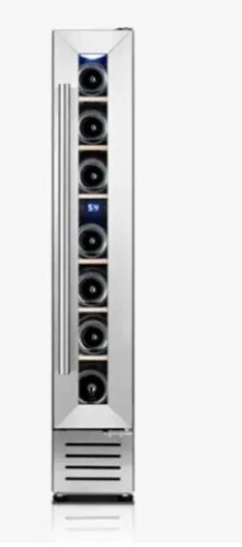 Yeego - 7-Bottle Wine Cooler Refrigerator &ndash; Built-in & Freestanding Compressor Fridge with UV Glass Door, 40-65&deg;F - Stainless Steel $499