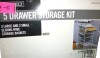 Everbilt 34.76 in. H x 17.13 in. W White Steel 5-Drawer Close Mesh Wire Basket New In Box $199 - 2