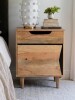 Millwood Pines Euricka 1-Drawer Mango Wood Nightstand New In Box $299