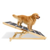 Rebrilliant Adjustable Solid Wood Dog Ramp For Bed/Couch/Car - Folding Design, Non-Slip Carpet, 12"-25" Height, Portable Stable Pet Steps with Non-Slip Pad $299