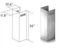 ZLINE 1-36" Chimney Extension for 9 ft. to 10 ft. Ceilings New In Box $299