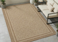 Bungalow Rose Geometric Herringbone Indoor/Outdoor Area Rug, Rectangle 4' x 6' New $199