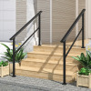 HOMLUX Hand Rails for Outdoor Steps, Wrought Iron Railing, Porch And Stair Railing Kit (2-Piece Set) 36" H x 1.72" W x 68" D New In Box $499