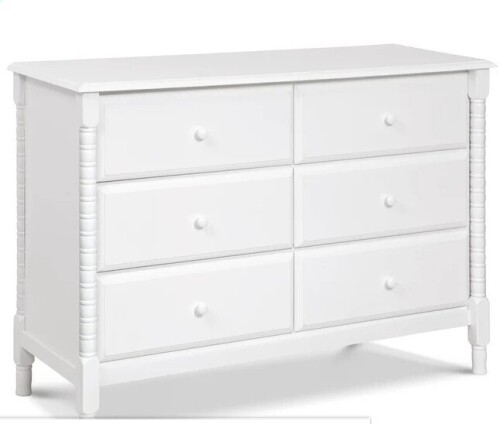 Davinci Jenny Lind Spindle 6-Drawer Dresser in White New in Box $599