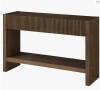 Latitude Run Manzanita 48" Wide Rectangular Solid Wood Fluted Console Table in Brown Oak in Box $599