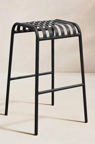 AllModern Abra Powder Coated Steel Outdoor 29.7'' Bar Stool in Black New in Box $499
