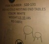 Convenience Concepts Oslo White and Natural Nesting End Table New In Box $199 - 2