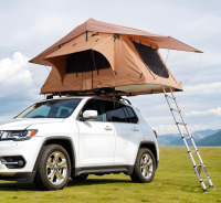 VEVOR Rooftop Tent Hard Shell, Naturnest Rooftop Tent Hardshell for 2-3 Person, Folding Hard Shell Roof Top Tent with Telescopic Ladder Mattress PVC Cover Bag, Waterproof for Jeep SUV Van Pickup Truck New In Box $999