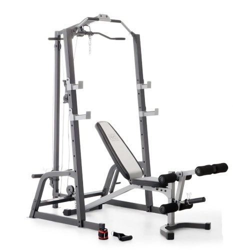 Marcy Pro Deluxe Cage System with Weightlifting Bench All-in-One Home Gym Equipment PM-5108 New In Box $599