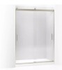 Kohler Levity&reg; 59-5/8 x 82 in. Anodized Aluminum and Tempered Glass Frameless Sliding Shower Door with Handle and Crystal Clear Glass in Brushed Nickel New In Box $1199