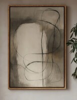 Ashbrook Framed Canvas Wall Art - Vintage Abstract Wall Prints for Bedroom - 16"x24" New In Box $199