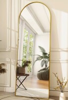 Basics by Wayfair&trade; Arched Metal Oversized Full Length Mirror - Gold New In Box $499