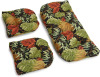 Blazing Needles Outdoor Tufted Settee Cushion Set, Tropique Raven, 3 Piece Set New In Box $299
