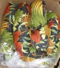 Blazing Needles Outdoor Tufted Settee Cushion Set, Tropique Raven, 3 Piece Set New In Box $299 - 2
