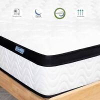 Molbius 10" Queen Size Hybrid Medium Firm Memory Foam Mattress with Individual Pocket Springs, Fiberglass Free Bed, Breathable, CertiPUR-US, New in Box $799