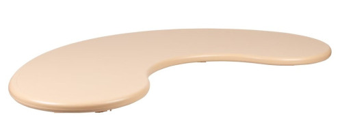 Flash Furniture 35"W x 65"L Half-Moon Natural Plastic Activity Table Top New In Box $399