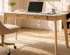 George Oliver Caidence 2-Drawer Writing Desk with Solid Wood Legs in White New in Box $499